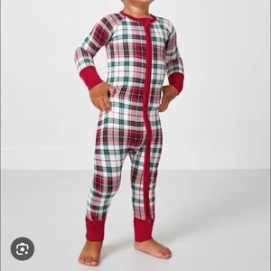 Little Sleepies Holiday Plaid Zippy (0-3 Mths)